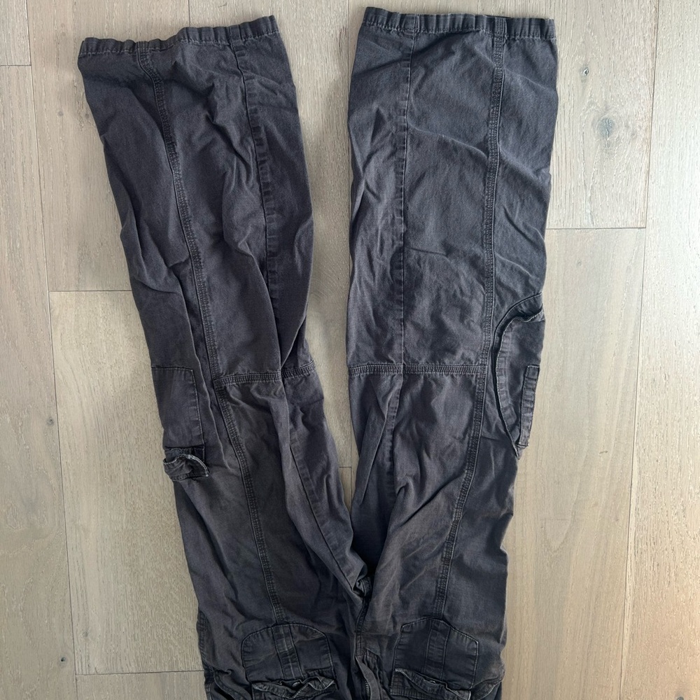 Brandy Melville Gray Cargo Pants wide leg